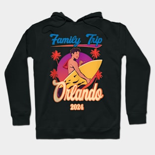 Family Trip Orlando 2024 Summer Vacation Beach Family Hoodie